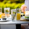 drink and salad
